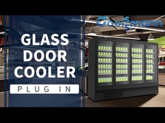 Display de porte en verre pour boissons réfrigérateur Plug In Dégivrage automatique Refroidisseur de porte en verre pour boissons