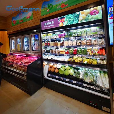 2 - Le ℃ 8 a frigorifié un congélateur plus froid de Cabinet de caisse de boisson d'affichage ouvert